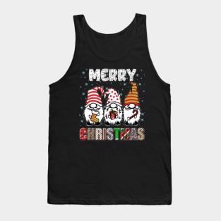 Merry Christmas Gnome Family Funny Xmas Tree Women Men Kids Tank Top